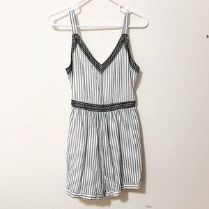 Japna blue and white stripped romper